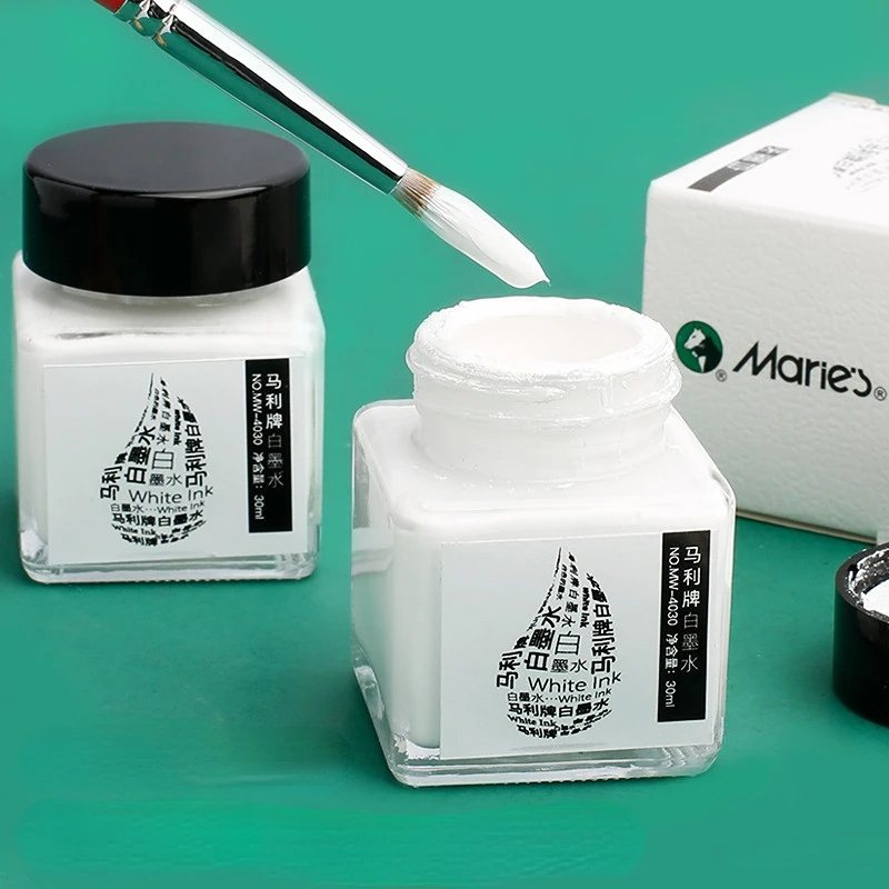Correction Fluid White - 30ML หมึกสีขาว High-Gloss ศิลปะสีน้ำนักเรียนพิเศษ Starry Sky