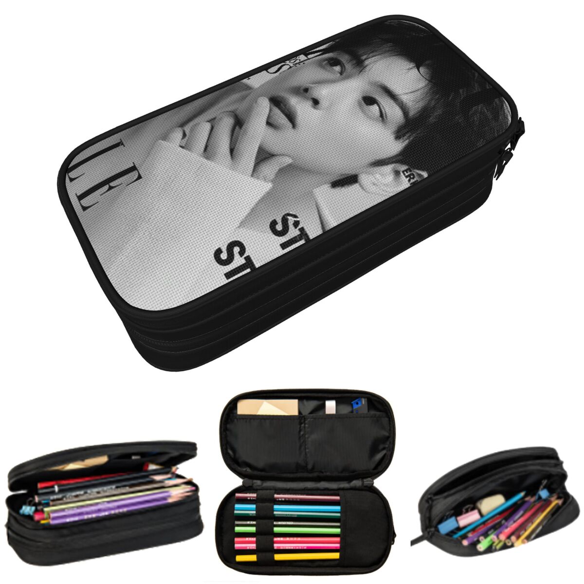 Stationery And Office Supply Chain - ชาอึนอู เคป๊อป แอสโตรกระเป๋าใส่ดินสอสำหรับเด็กผู้ชาย เด็กผู้หญิง กล่องใส่ปากกา กระเป๋าใส่ดินสอ