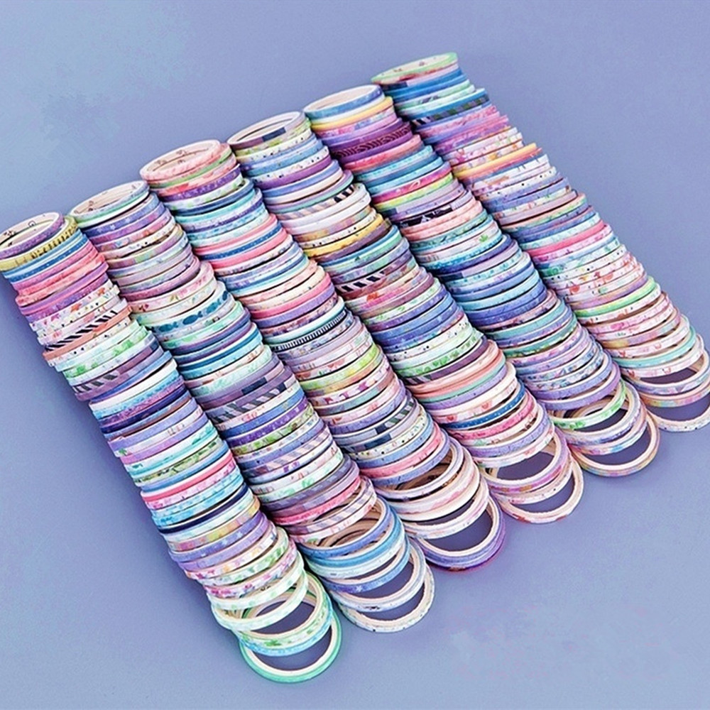 Washi Tape Set - 20/50ม้วนเทป Washi,ฟอยล์ทอง Skinny ตกแต่ง Washi เทป3มม.DIY