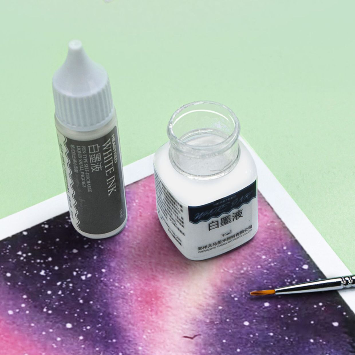Correction Fluid White - 18 ml/35 ml หมึกสีขาวสําหรับปากกาแปรง Art ตัวอักษรสูงทึบแสงหมึกสีขาว