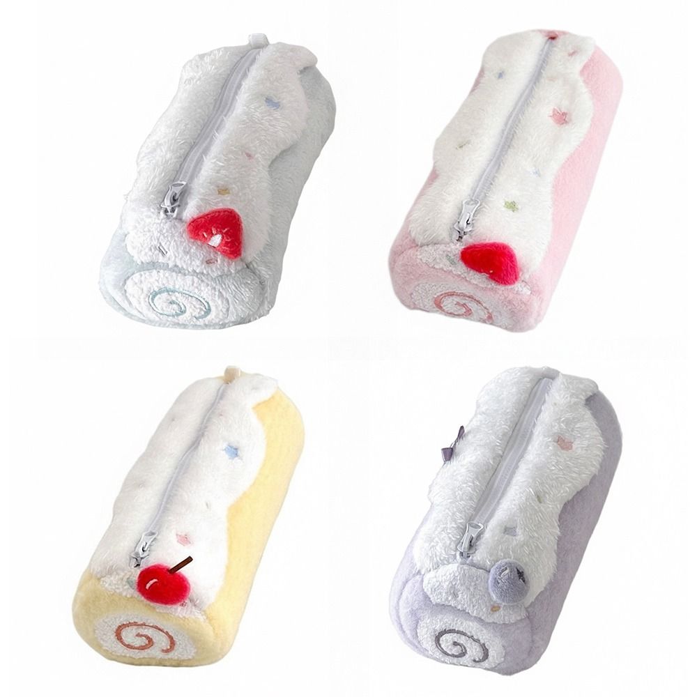 Pen Pouch Roll - กระเป๋าใส่ปากกา INS ลายสวิสโรล ความจุขนาดใหญ่ กระเป๋าใส่ดินสอ ลายบลูเบอร์รี่/สตรอว์เบอร์รี่/เชอร์รี่