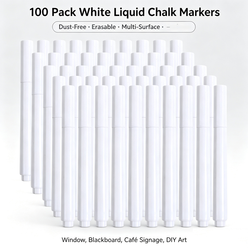 Correction Fluid White - ปากกาชอล์กชนิดน้ำ 3-100 ชิ้น ปากกาไวท์บอร์ดสีขาว สำหรับกระจก หน้าต่าง