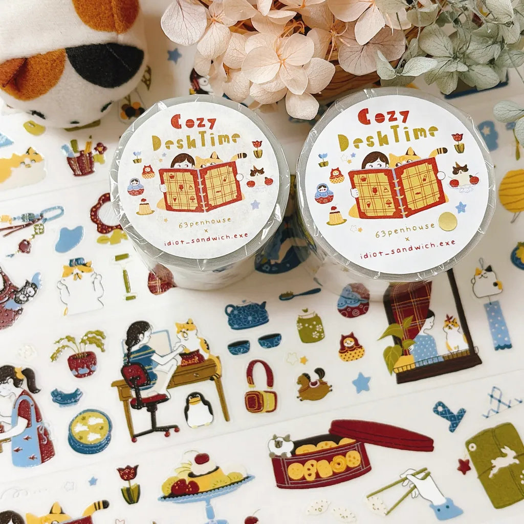 Washi Tape Set - เทปกระดาษวาชิ 63penhouse ลายวินเทจ Starry Whisper Cozy