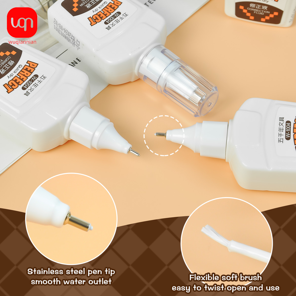 น้ำยาลบคำผิดแบบพกพา WQN-3/6/12 - Correction Fluid White บทวิจารณ์และราคา