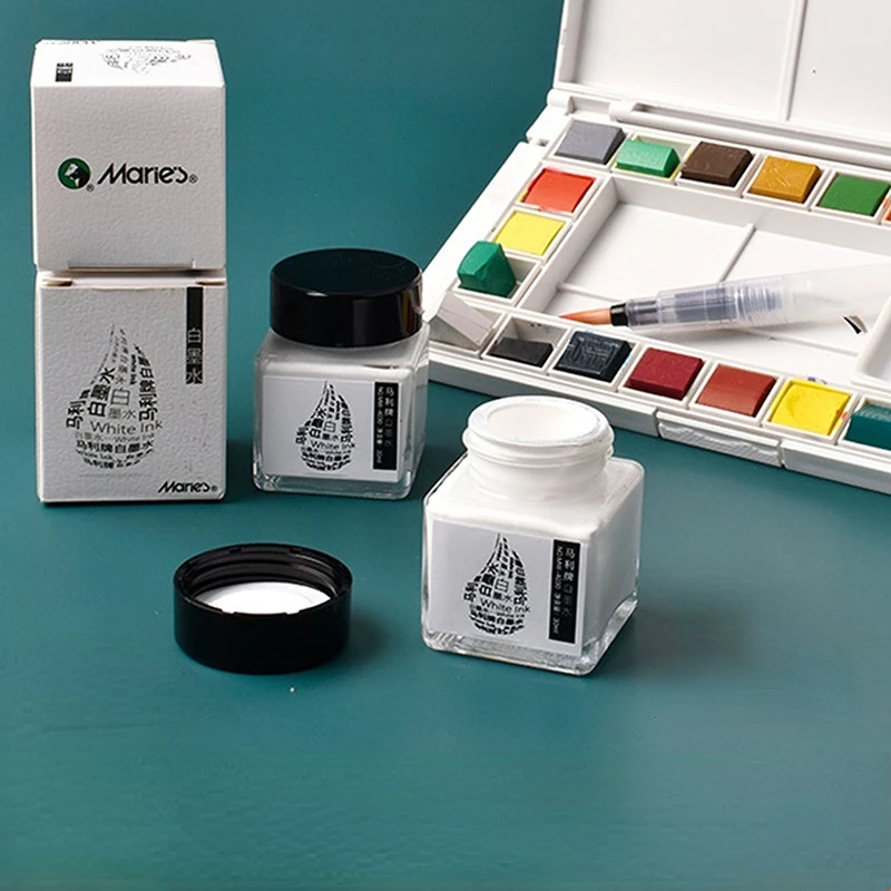 30ML หมึกสีขาว High-Gloss ศิลป - Correction Fluid White บทวิจารณ์และราคา