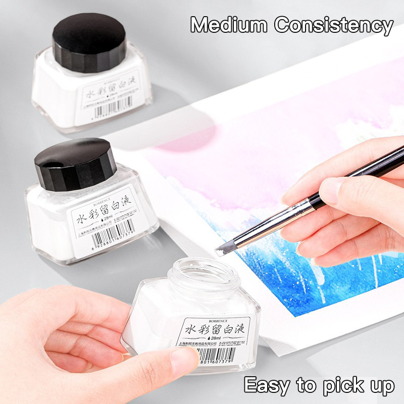 Borrence 28ml สีน้ํา Masking F - Correction Fluid White บทวิจารณ์และราคา