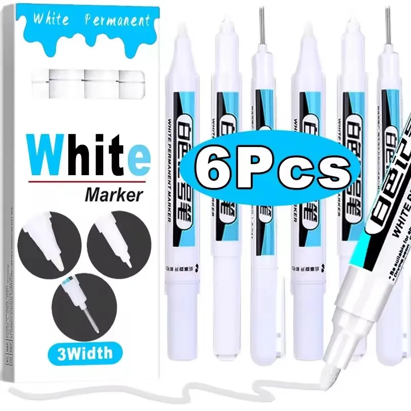 ปากกามาร์คเกอร์สีขาวแบบถาวร ขน - Stationery Supply บทวิจารณ์และราคา
