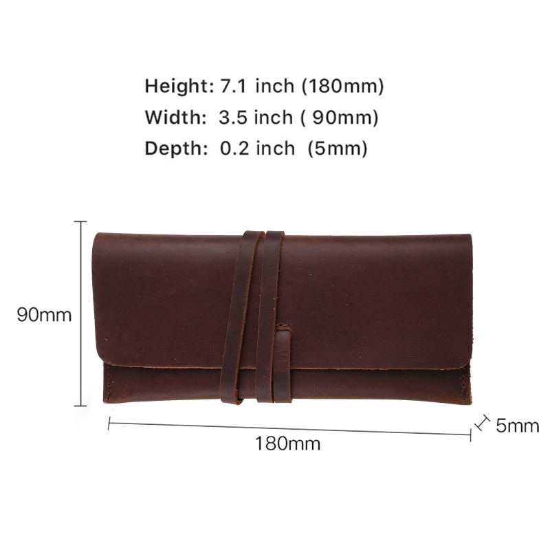 Handmade Cowhideกระเป๋าหนังRet - Pen Pouch Roll บทวิจารณ์และราคา