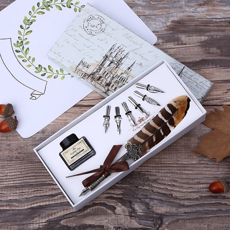 ชุดปากกาจุ่มหมึกแบบย้อนยุคพร้อ - Fountain Pen Ink บทวิจารณ์และราคา