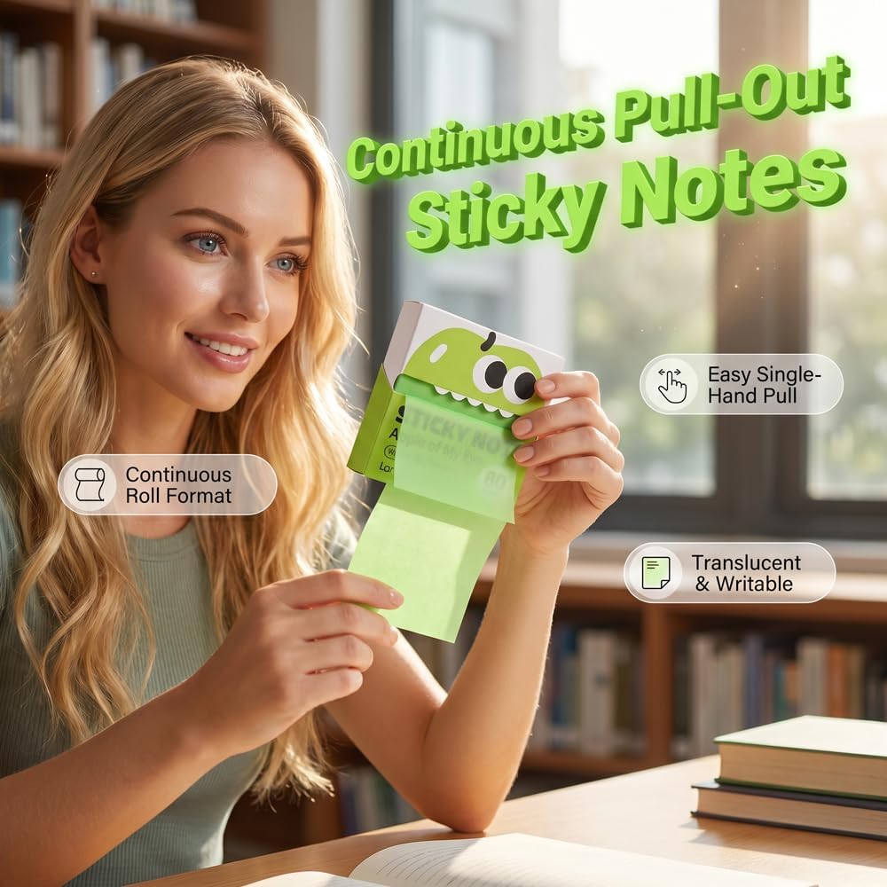 กระดาษโน้ตใสแบบดึงออกได้พร้อมก - Memo Pad Sticky บทวิจารณ์และราคา