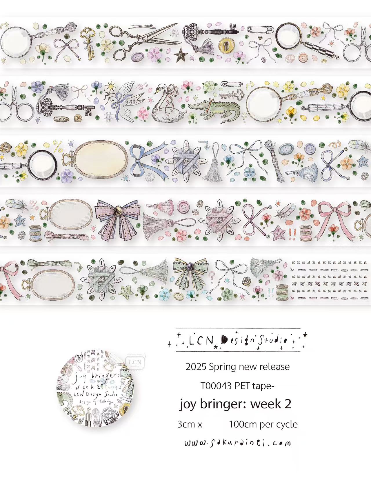 1 ห่วง LCN สติกเกอร์วินเทจ Clu - Washi Tape Set บทวิจารณ์และราคา