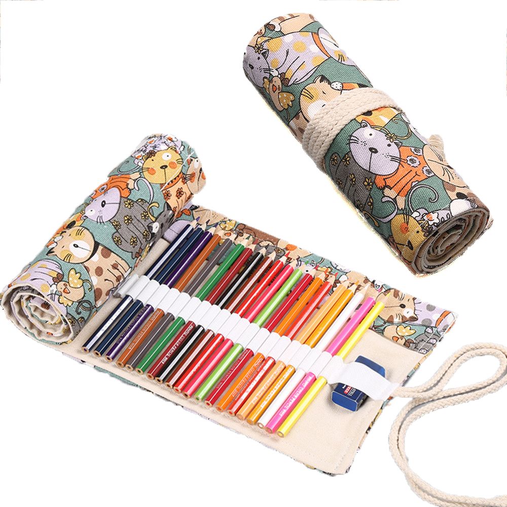 กระเป๋าใส่เครื่องเขียนลายแมวน่ - Pen Pouch Roll บทวิจารณ์และราคา